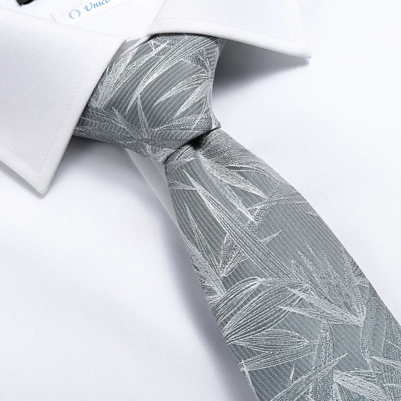 GOLDLION Polyester Ties Men's Gray/Navy Blue-10