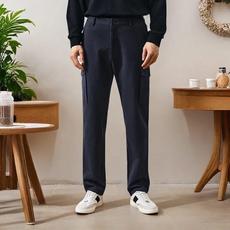 GOLDLION FW24 Straight Fit Elastic Cuff Cargo Pants Men's Multiple Colors-12
