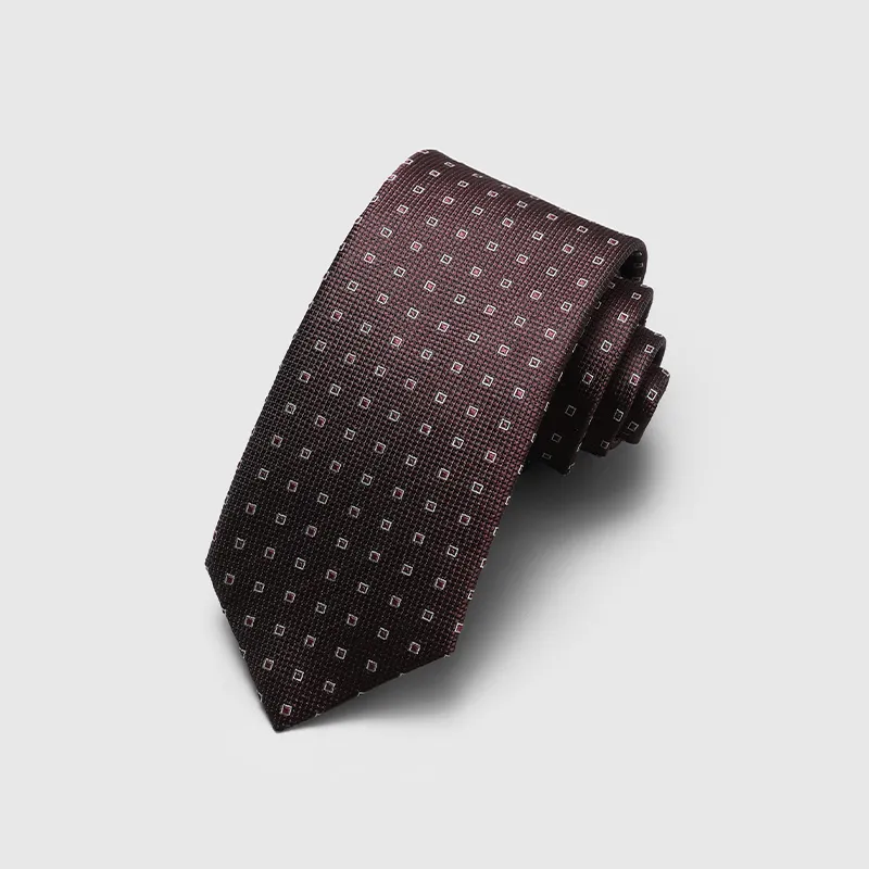 GOLDLION Mulberry Silk Ties Men's Burgundy-5