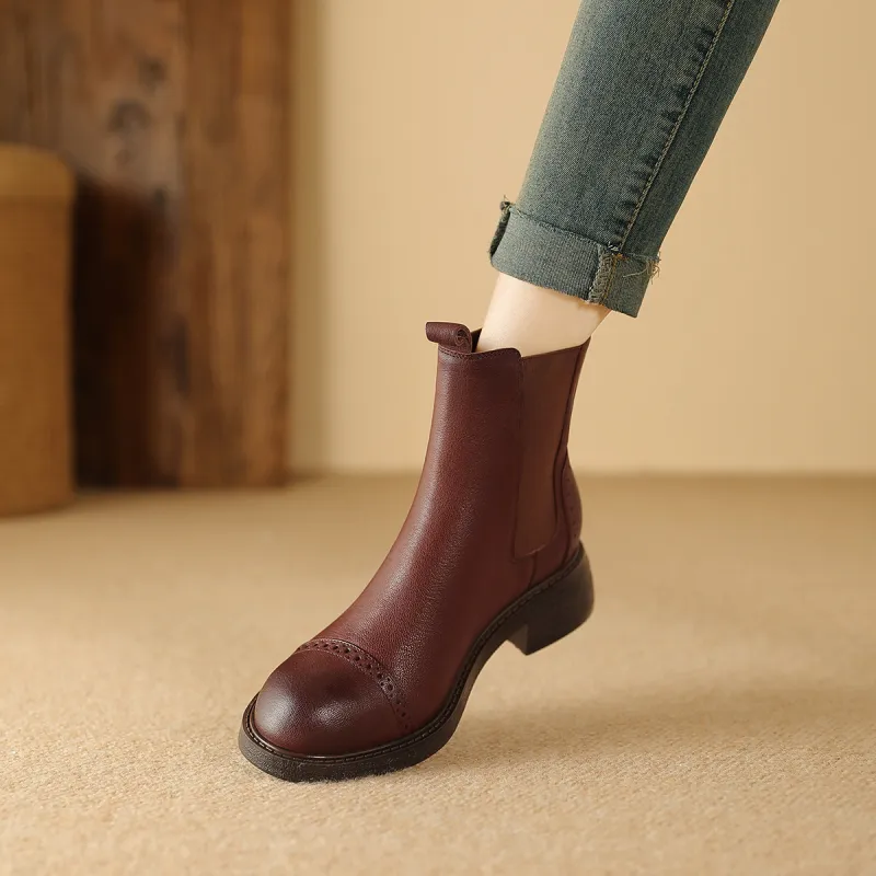 BOSSSUNWEN Short Chelsea Boots 4.5cm Women's-12