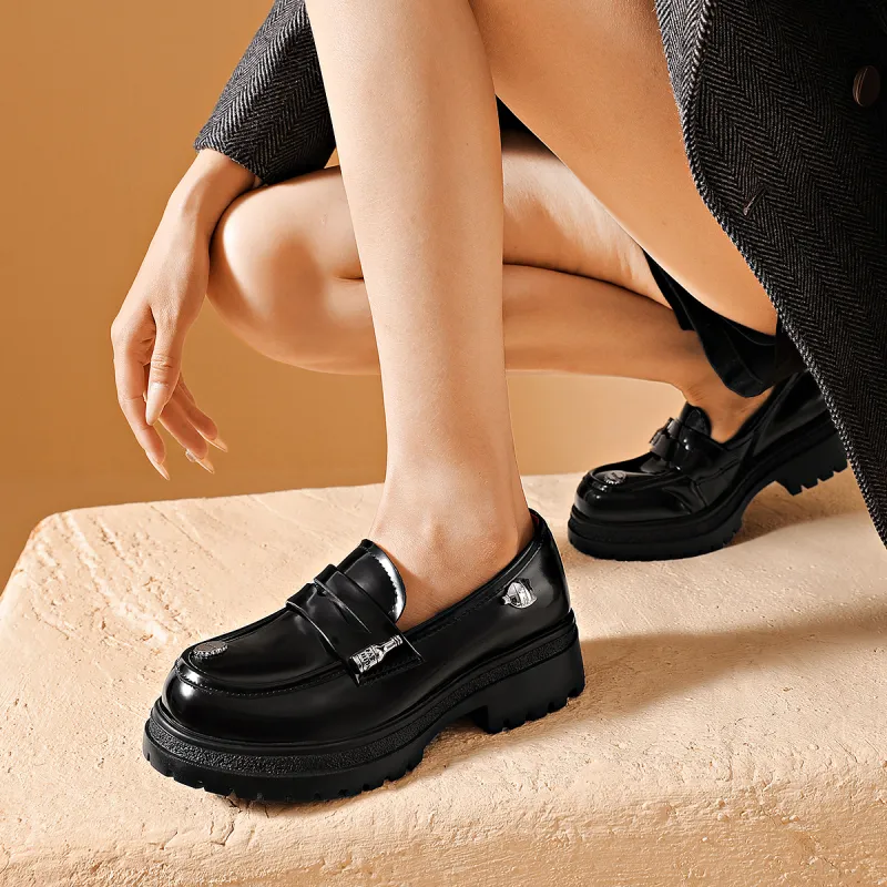 BOSSSUNWEN Loafers Women's Black, Ecru-7