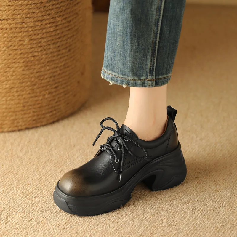 BOSSSUNWEN Loafers 6cm Women's Black-8