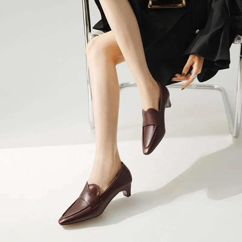 BOSSSUNWEN High Heels Women's Black, Dark Brown-7
