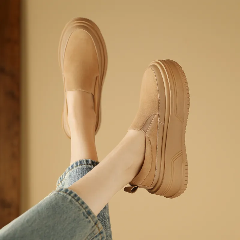 BOSSSUNWEN Low Top Skateboard Shoes Women's Apricot-9
