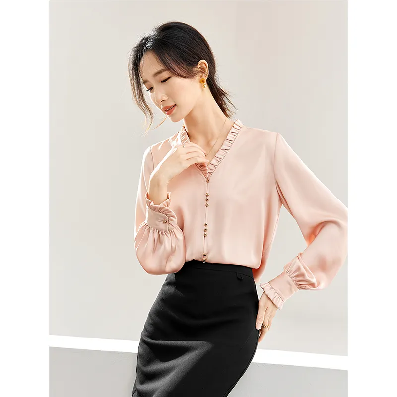 SENTUBILA Chiffon Shirts Women's-14