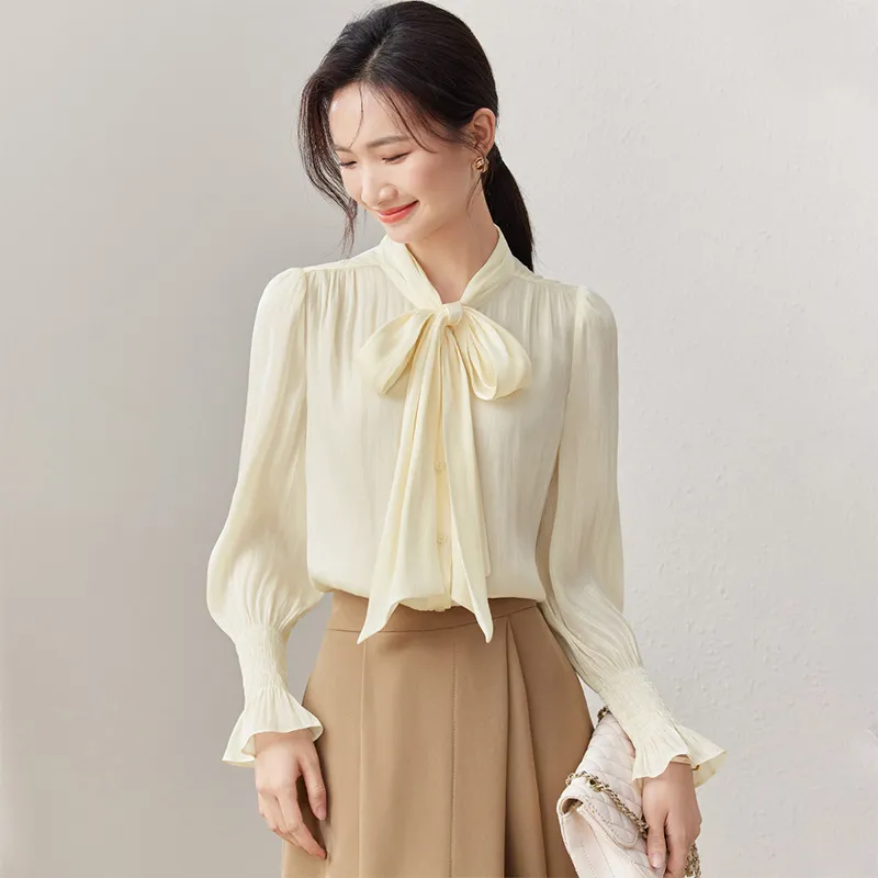 SENTUBILA Shirt Women's Apricot-3