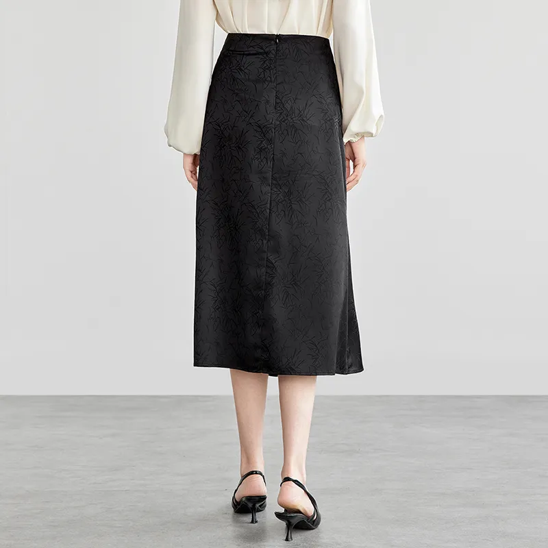 SENTUBILA Casual Long Skirts Women's Black-3