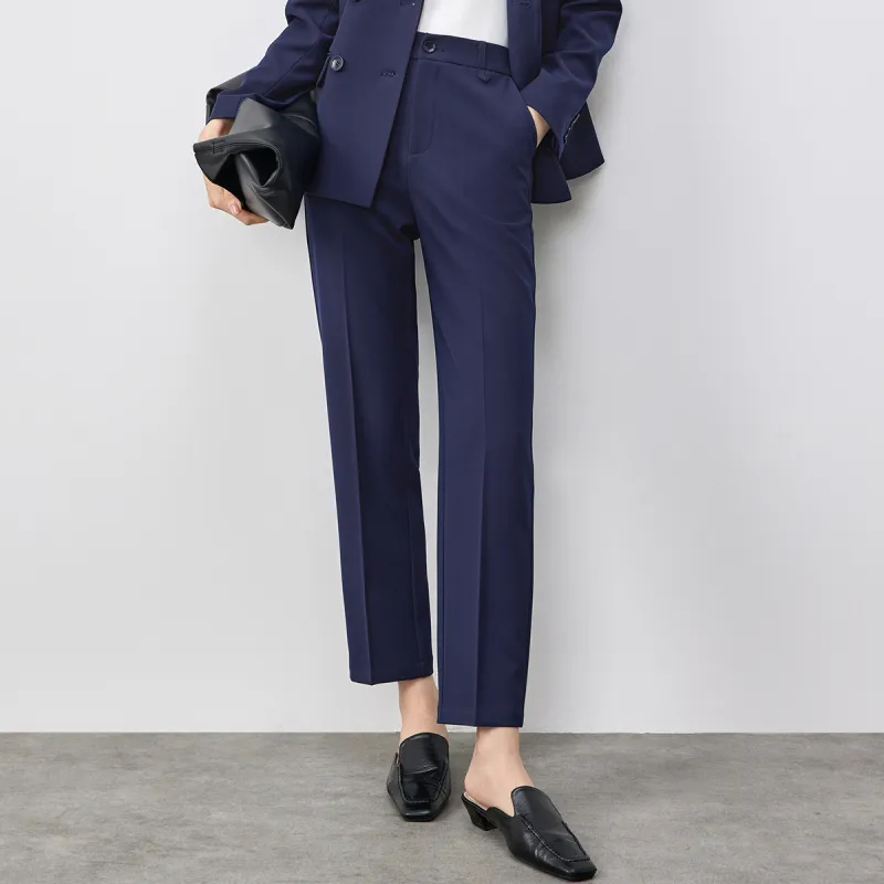 SENTUBILA Casual Pants Women's Navy Blue-4
