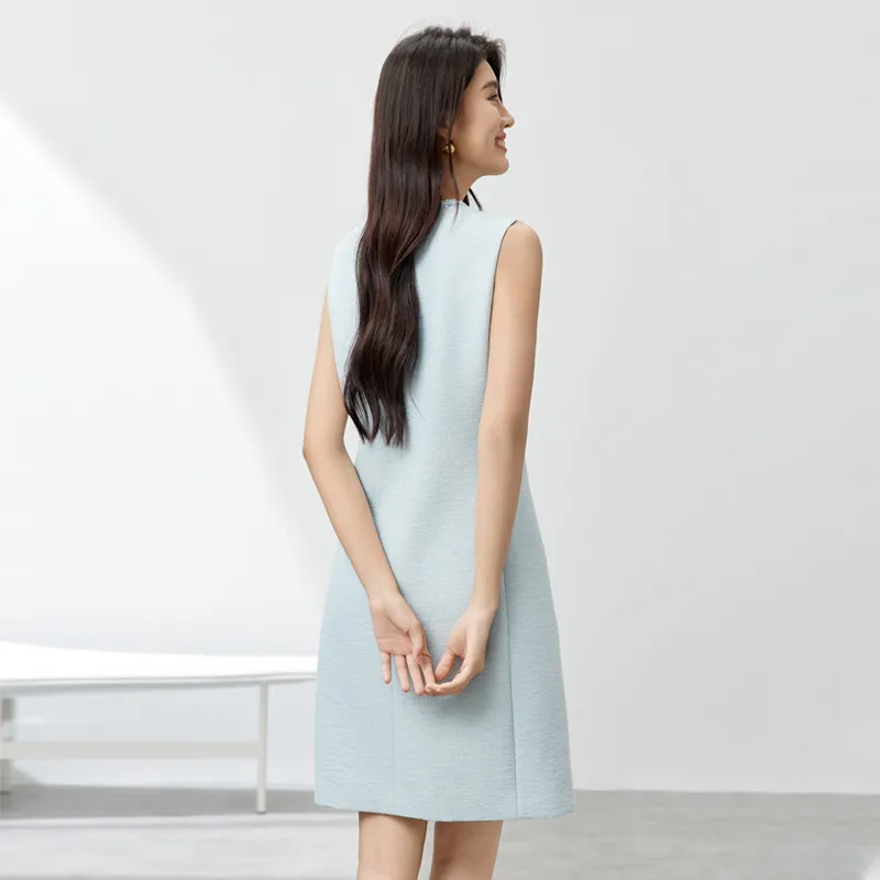 SENTUBILA Sleeveless Dress Women's Transparent Blue-7