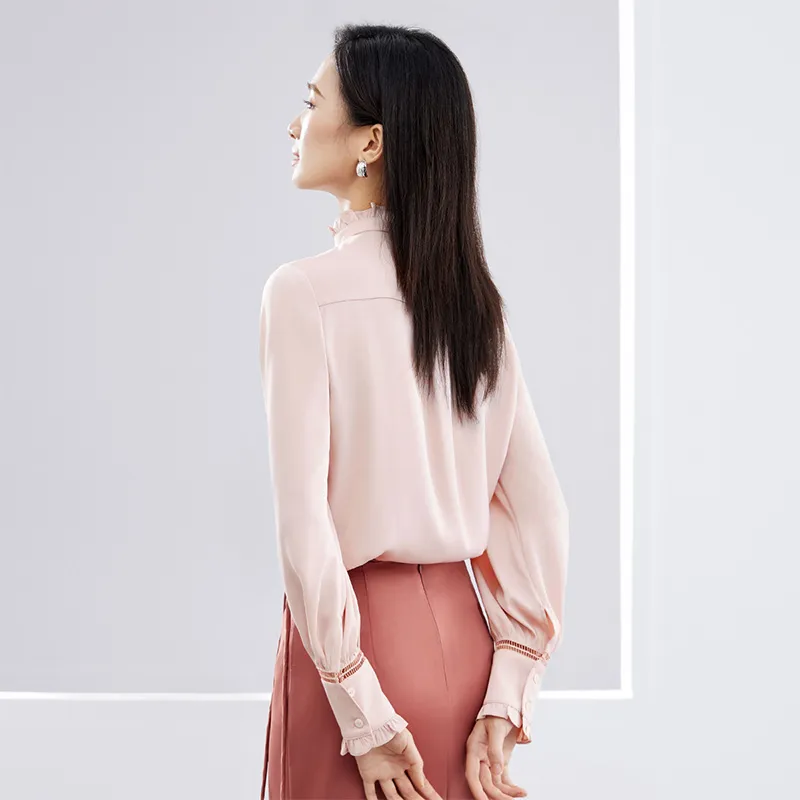 SENTUBILA Shirt Women's Soft Pink-4
