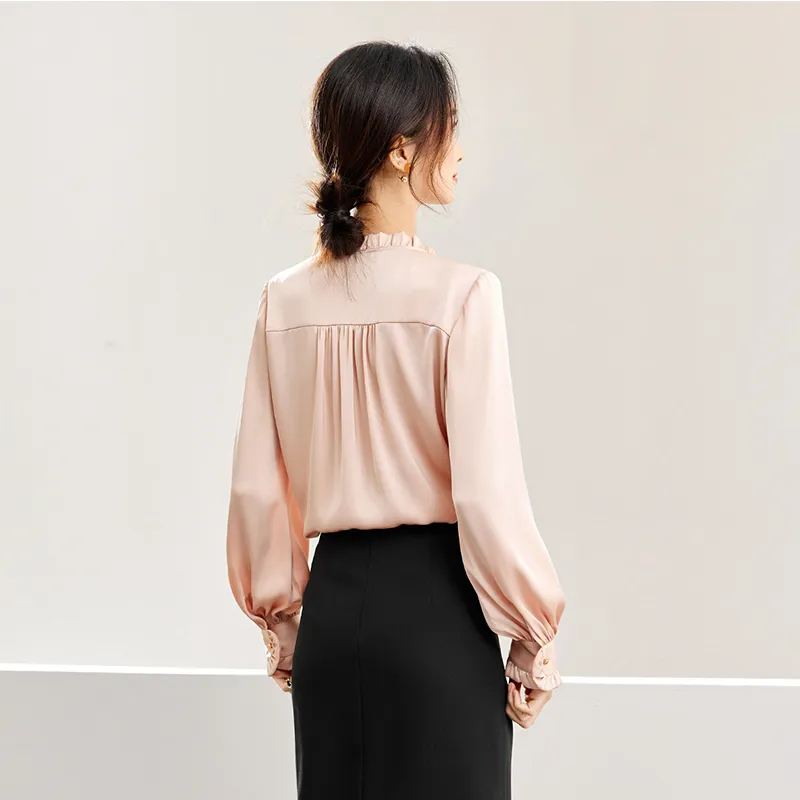 SENTUBILA Chiffon Shirts Women's-13