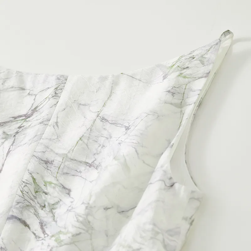 SENTUBILA Slip Dress Women's White Marble-5