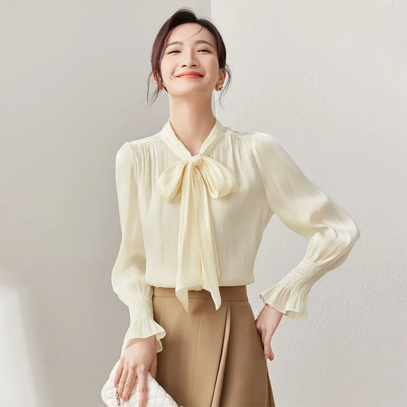 SENTUBILA Shirt Women's Apricot-4