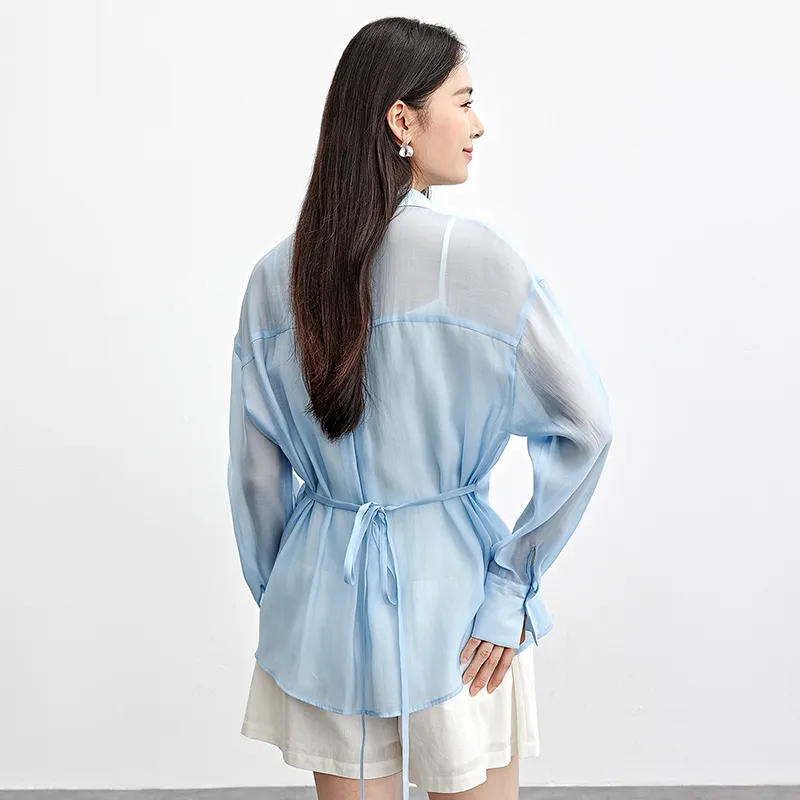 SENTUBILA Shirt Women's Glacier Blue-4