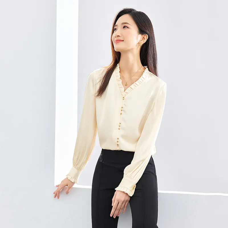 SENTUBILA Chiffon Shirts Women's-2