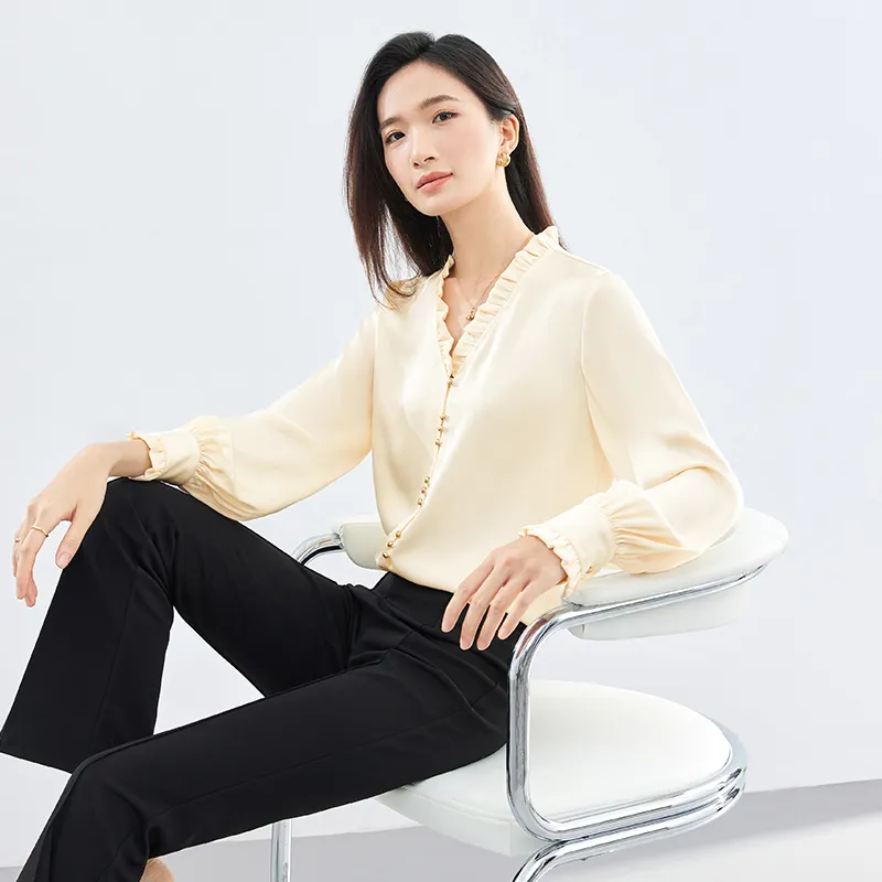 SENTUBILA Chiffon Shirts Women's-4