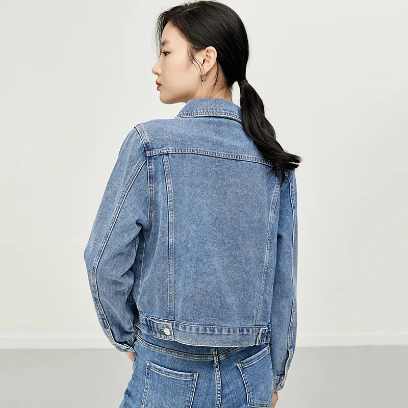 SENTUBILA Denim Jackets Women's Denim Blue-6