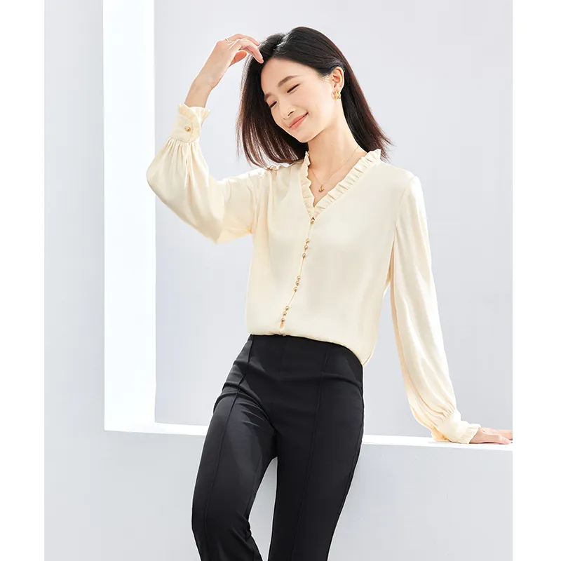 SENTUBILA Chiffon Shirts Women's-7