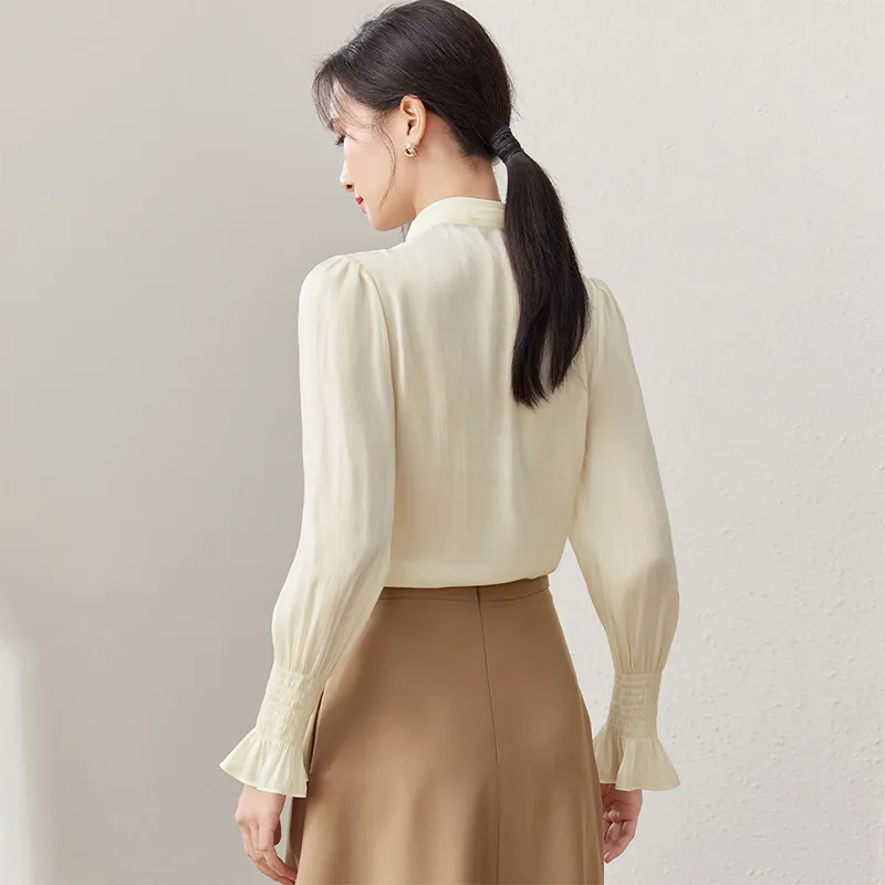SENTUBILA Shirt Women's Apricot-5