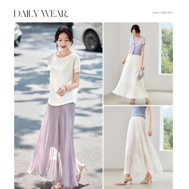 SENTUBILA Casual Long Skirt Women's-4