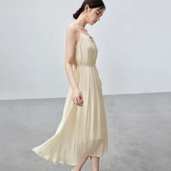 SENTUBILA Slip Dresses Women's Birch Apricot