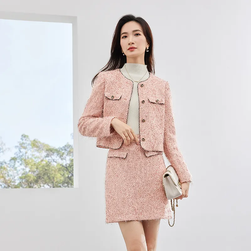 SENTUBILA Skirt Set Women's Pink-5