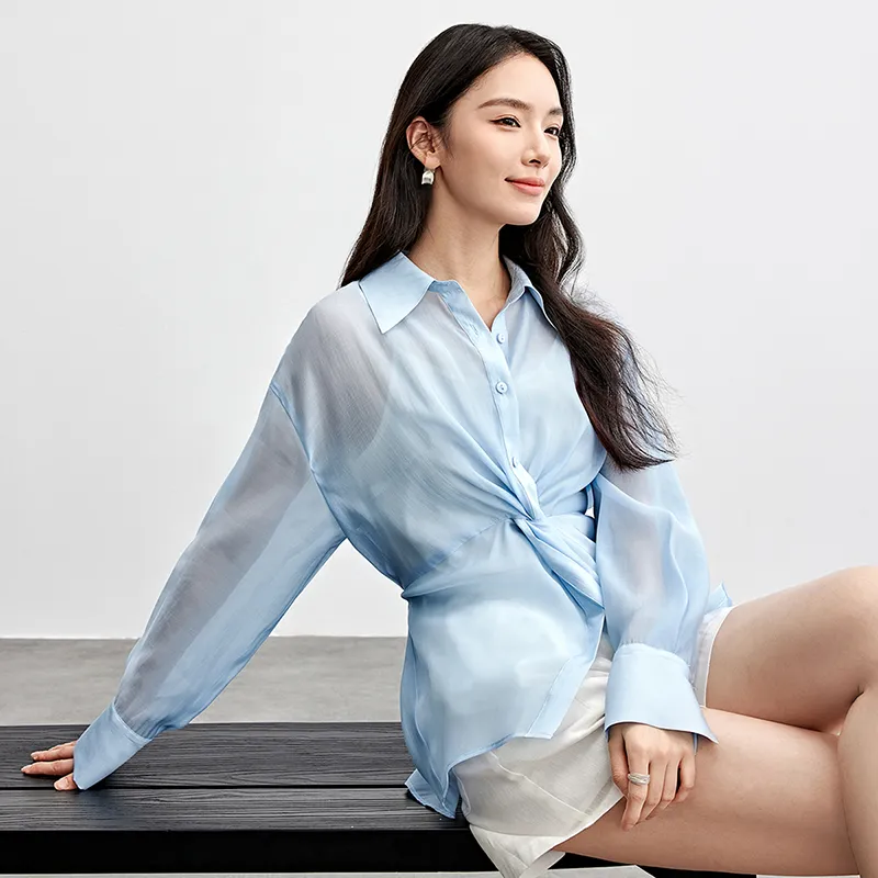 SENTUBILA Shirt Women's Glacier Blue-3