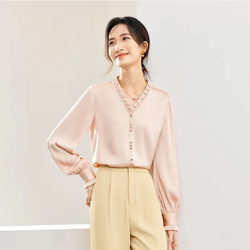 SENTUBILA Chiffon Shirts Women's-12