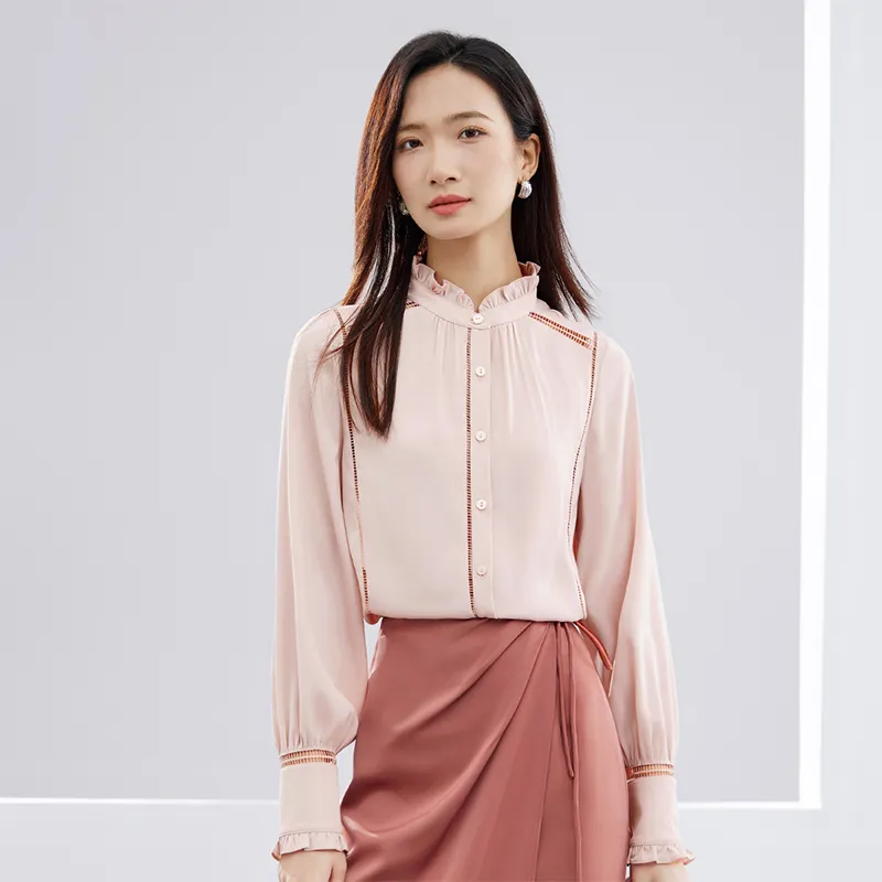 SENTUBILA Shirt Women's Soft Pink-5