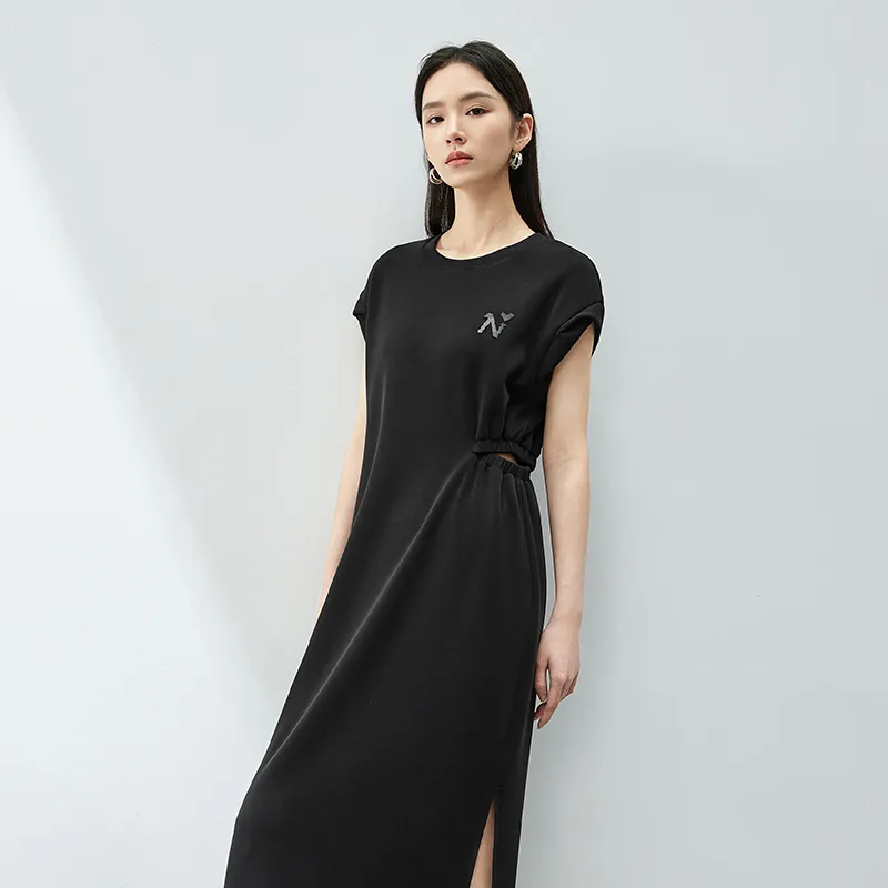 SENTUBILA Short Sleeved Dresses Women's Classic Black-2