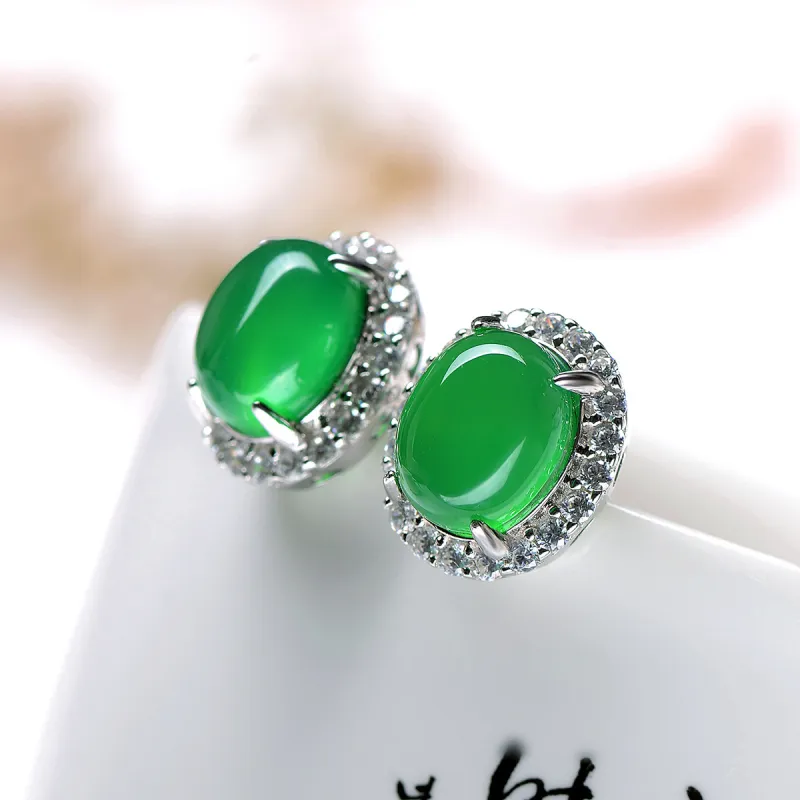 MARY WINDSOR Chalcedony Stud Earrings Women's-4