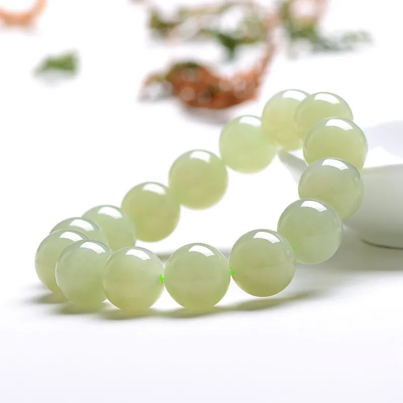 MARY WINDSOR Hetian Jade Bracelets Men's Pale Greenish White Jade-2