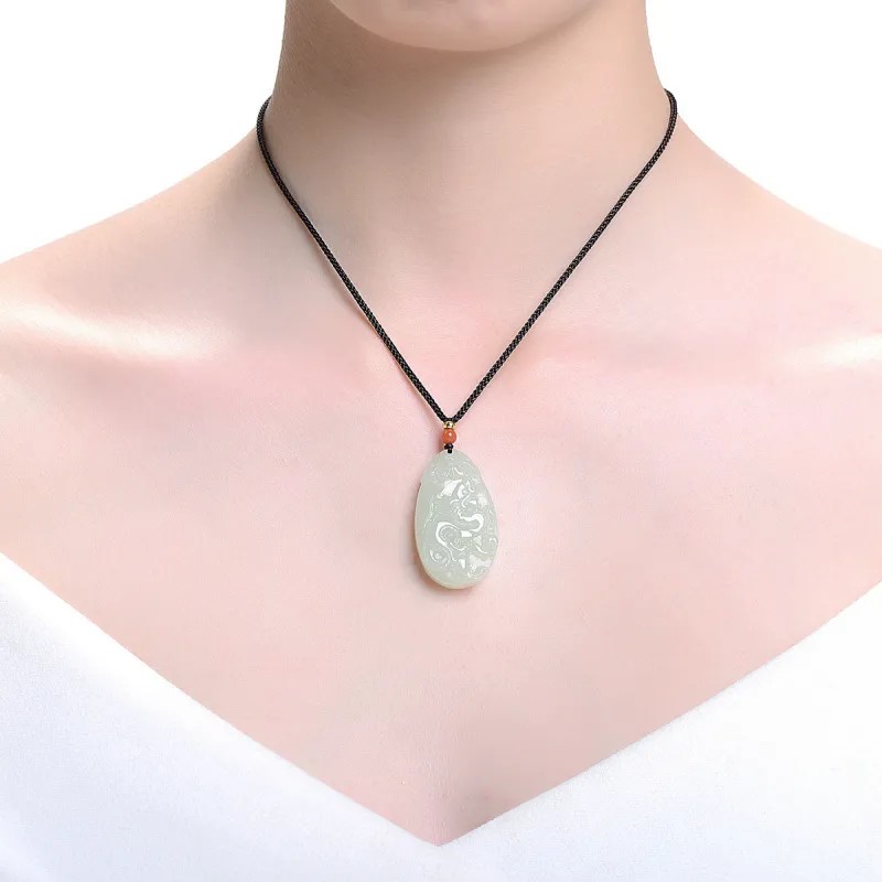 MARY WINDSOR Hetian Jade Pendants Pale Greenish White Jade Unisex-5