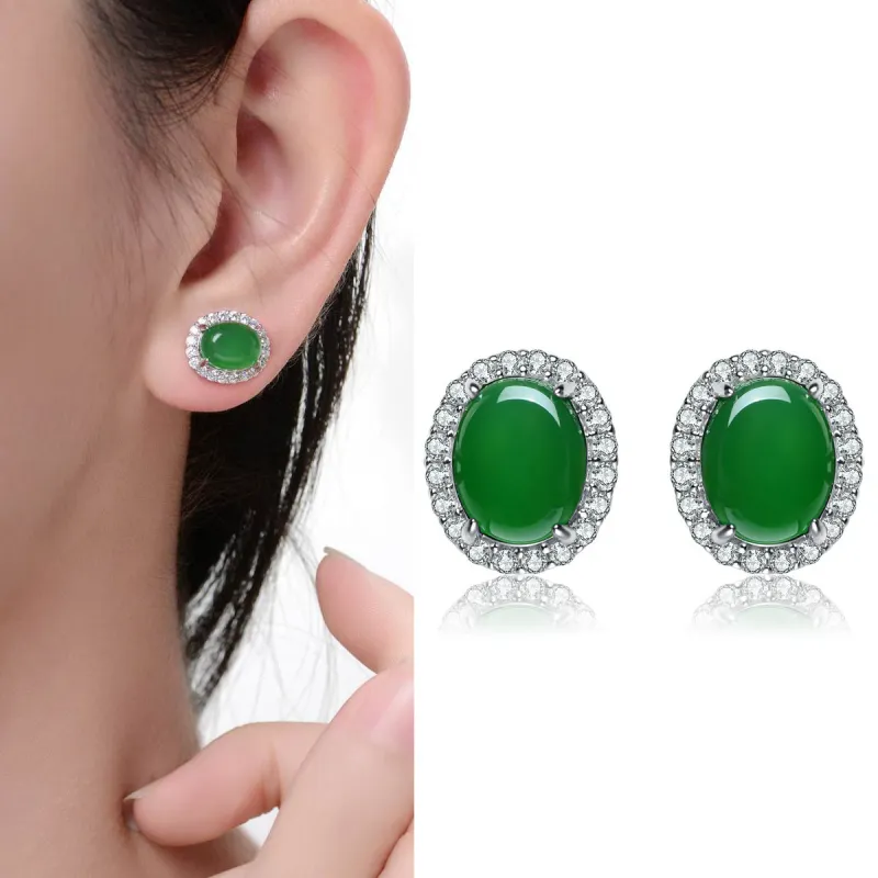MARY WINDSOR Chalcedony Stud Earrings Women's-3
