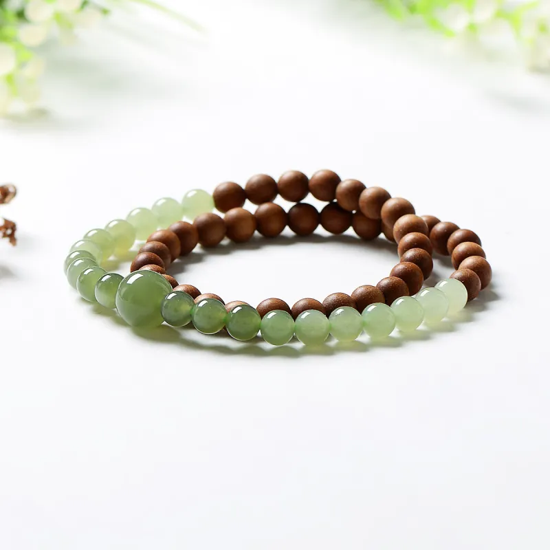 MARY WINDSOR Hetian Jade Bracelets Pale Greenish White Jade Unisex-2