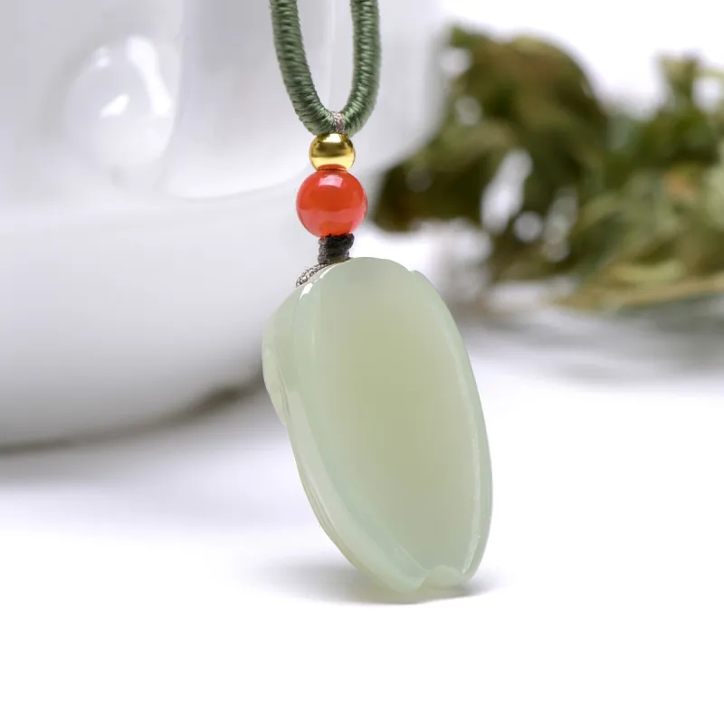 MARY WINDSOR Hetian Jade Pendants Pale Greenish White Jade Unisex-4