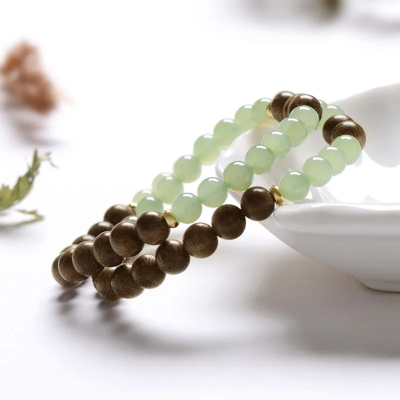MARY WINDSOR Hetian Jade Bracelets Pale Greenish White Jade Unisex-2