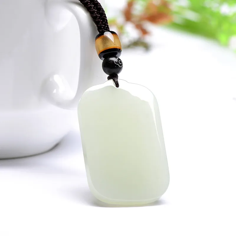 MARY WINDSOR Hetian Jade Pendants Pale Greenish White Jade Unisex-2