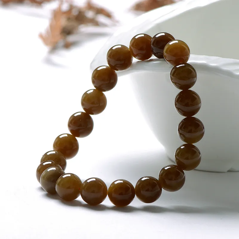 MARY WINDSOR Hetian Jade Wealth Rolls Beaded Bracelet Sugar Jade Women's-4