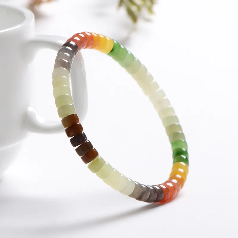 MARY WINDSOR Hetian Jade Bracelets Pale Greenish White Jade Unisex-4