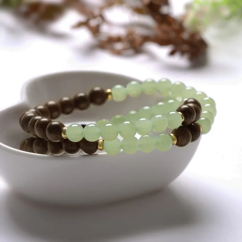 MARY WINDSOR Hetian Jade Bracelets Pale Greenish White Jade Unisex-3