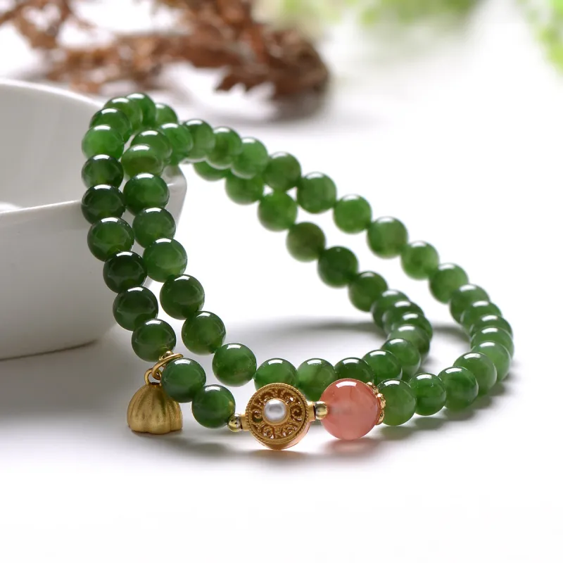 MARY WINDSOR Hetian Jade Bracelets Jasper Unisex-1