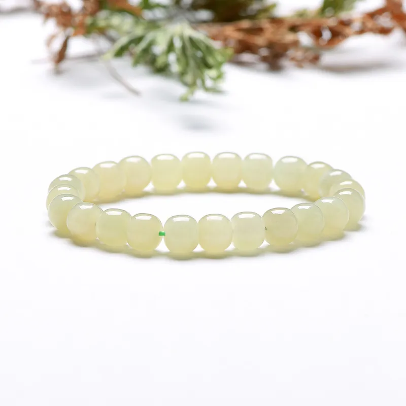 MARY WINDSOR Hetian Jade Bracelets Pale Greenish White Jade Unisex-1