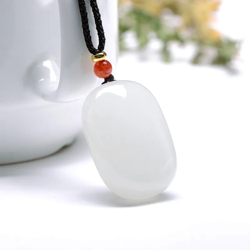 MARY WINDSOR Delicate White Amulet Pendant White Jade Women's-1