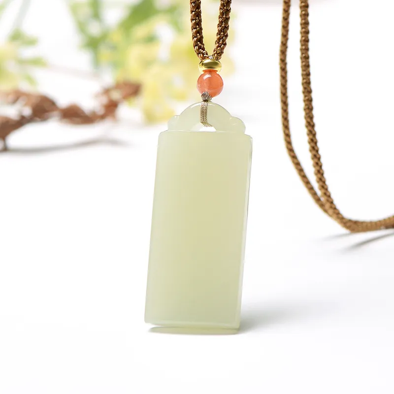 MARY WINDSOR Pendants Pale Greenish White Jade Unisex-2