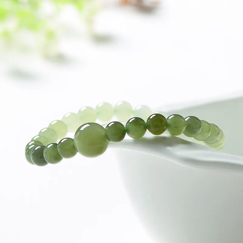 MARY WINDSOR Hetian Jade Bracelets Pale Greenish White Jade Unisex-4
