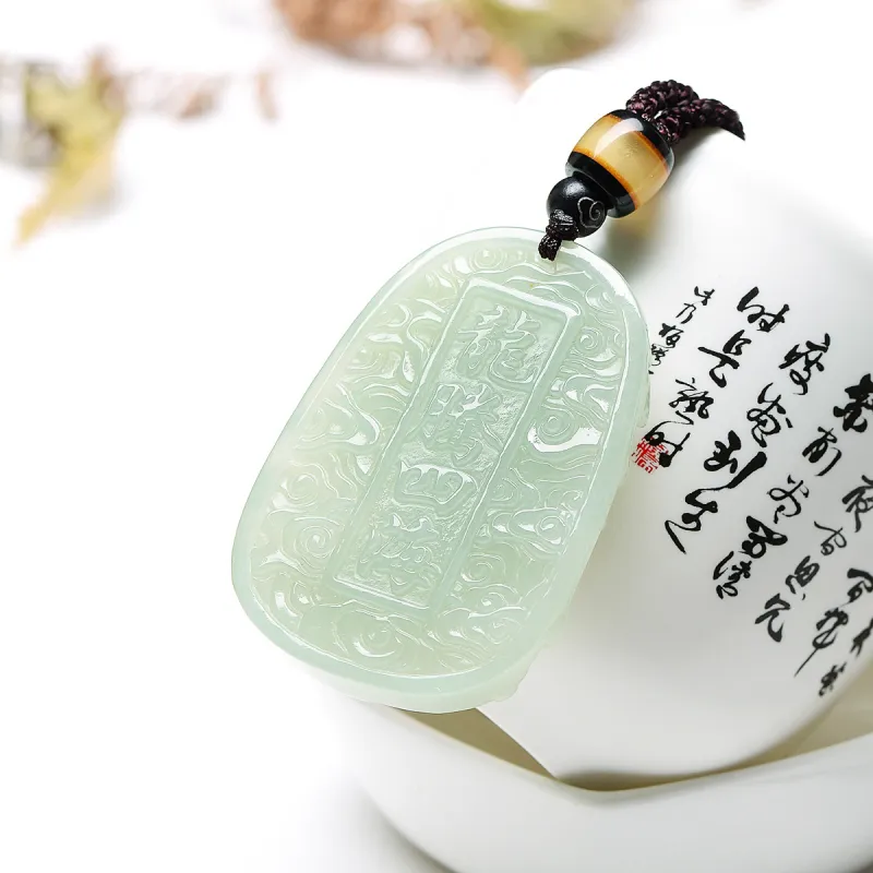 MARY WINDSOR Hetian Jade Pendants Pale Greenish White Jade Men's-2