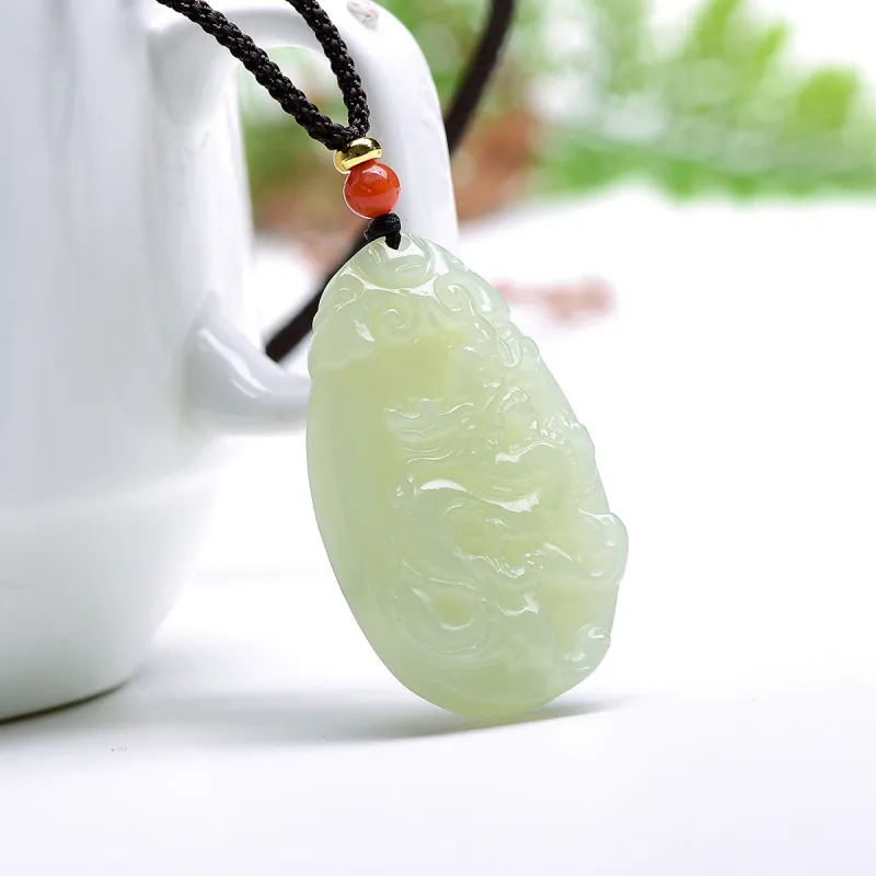MARY WINDSOR Hetian Jade Pendants Pale Greenish White Jade Unisex-2