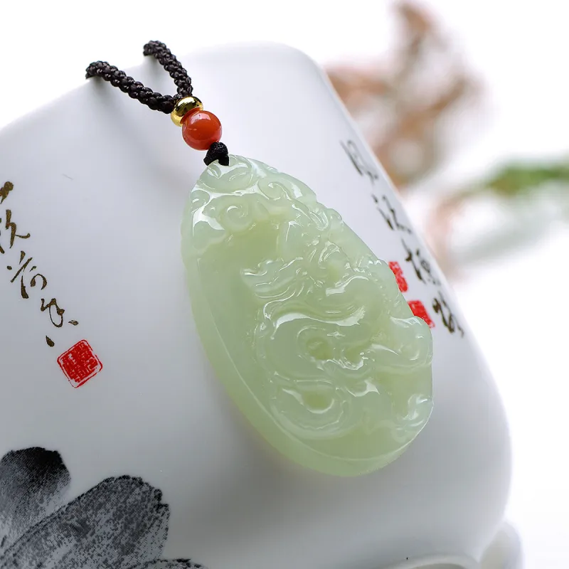 MARY WINDSOR Hetian Jade Pendants Pale Greenish White Jade Unisex-1