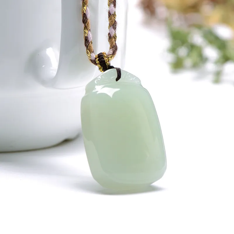 MARY WINDSOR Hetian Jade Peace Pendant Pale Greenish White Jade Women's-1
